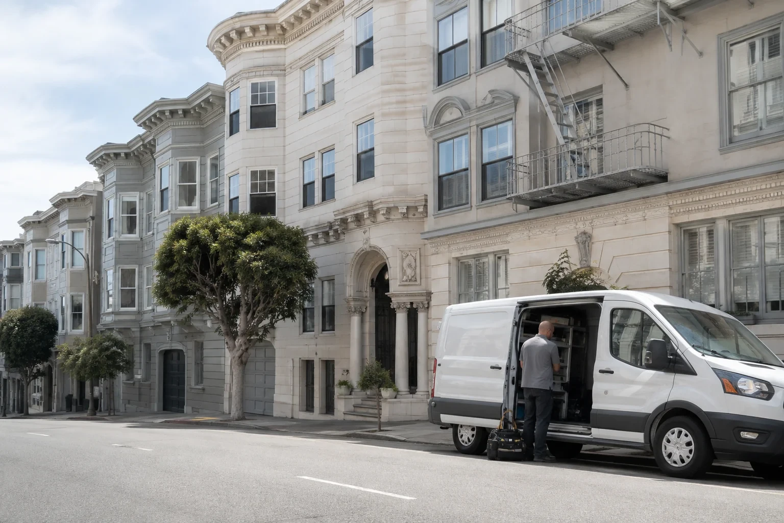 Illustrative locksmith scene